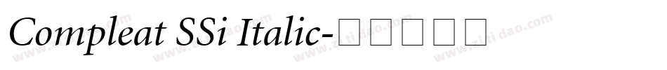 Compleat SSi Italic字体转换